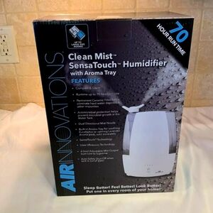 NEW Air Innovations Clean Mist Sensatouch Humidifier W/Aroma Tray MH-504
